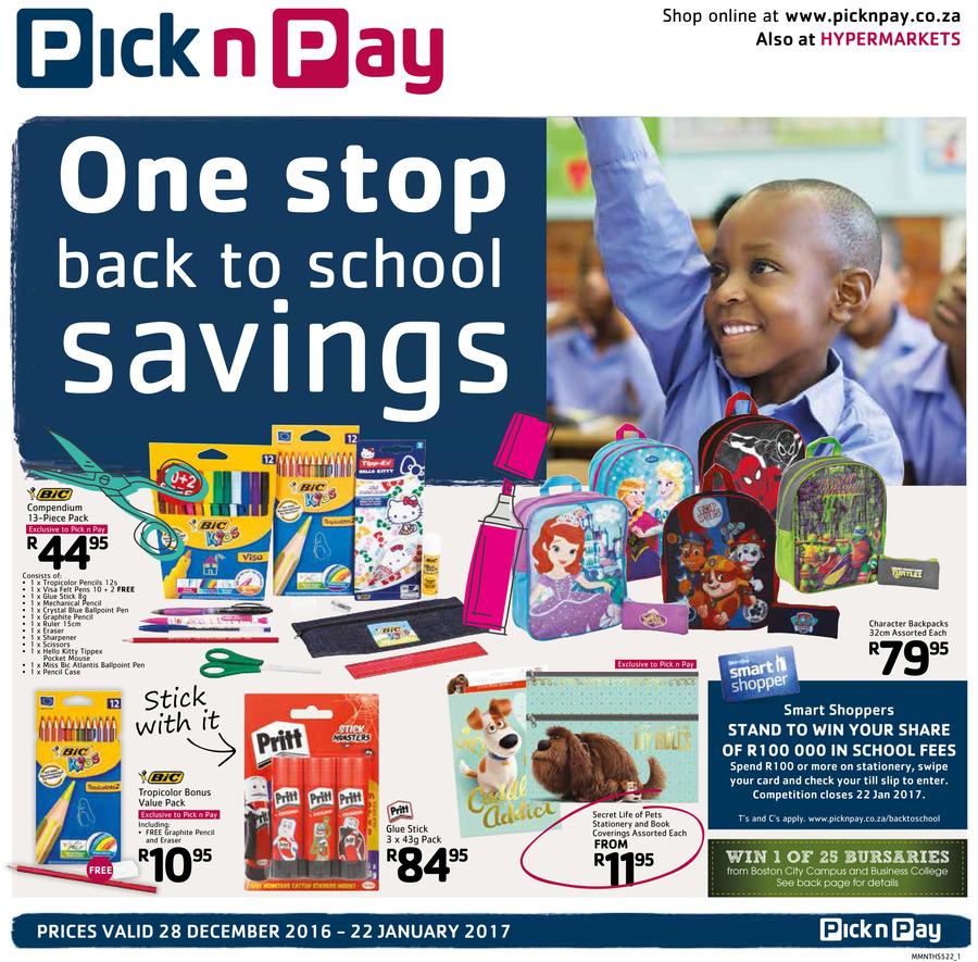 Pick n Pay : Back To School Savings