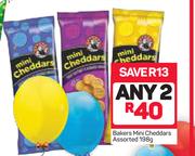 Bakers Mini Cheddars Assorted-2 x 198g