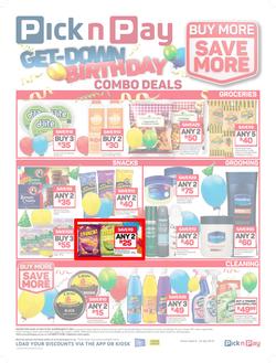 Pick n Pay : Birthday Combo Deals (09 Jul - 22 Jul 2018), page 1