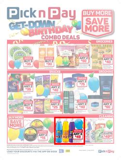 Pick n Pay : Birthday Combo Deals (09 Jul - 22 Jul 2018), page 1