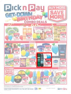 Pick n Pay : Birthday Combo Deals (09 Jul - 22 Jul 2018), page 1