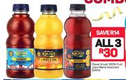 Clover Krush 100% Fruit Juice Blend Assorted-3 x 500ml