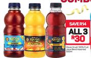 Clover Krush 100% Fruit Juice Blend Assorted-3x500ml