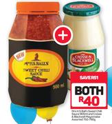 Mrs H.S.Ball's Sweet Chilli Sauce 900ml And Crosse & Blackwell Mayonnaise 750/790g-For Both