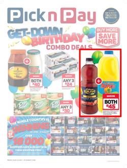 Pick n Pay : Birthday Combo Deals (23 Jul - 05 Aug 2018), page 1