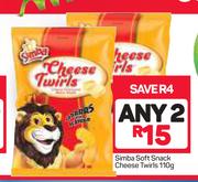 Simba Soft Snack Cheese Twirls-2x110g