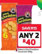 Bakers Mini Cheddars-2x198g