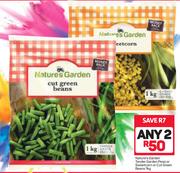 Nature's Garden Tender Garden Peas Or Sweetcorn Or Cut Green Beans-Any 2 x 1Kg
