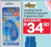 Shield Hanging Car Air Freshener Assorted Fragrances-Each