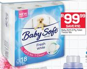 Baby Soft 2 Ply Toilet Tissue-18s