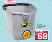 Addis 12Ltr Rectangular Bucket