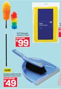 Addis Dustpan & Brush Set Assorted Colours-Each