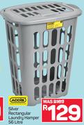 Addis Silver 56Ltr Rectangular Laundry Hamper