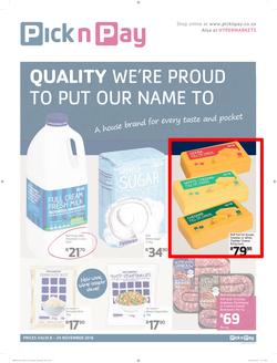 Pick n Pay Western Cape : Quality We're Proud To Put Our Name To (08 Nov - 20 Nov 2016), page 1