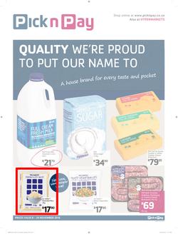 Pick n Pay Western Cape : Quality We're Proud To Put Our Name To (08 Nov - 20 Nov 2016), page 1