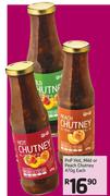 PnP Hot, Mild Or Peach Chutney-470g Each