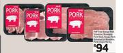 PnP Free Range Pork Schnitzel,Boneless Pork Neck Steak,Pork Schnitzel Or Boneless Pork Chops-Per Kg