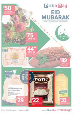 Pick n Pay Western Cape : Eid Mubarak (22 Aug - 03 Sep 2017), page 1