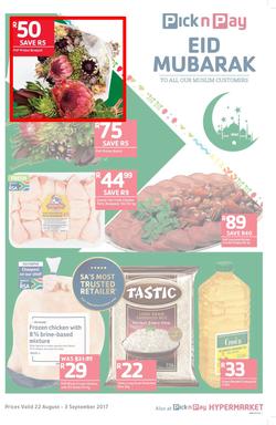 Pick n Pay Western Cape : Eid Mubarak (22 Aug - 03 Sep 2017), page 1