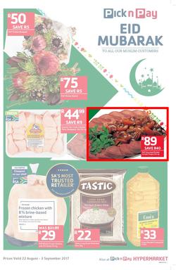 Pick n Pay Western Cape : Eid Mubarak (22 Aug - 03 Sep 2017), page 1