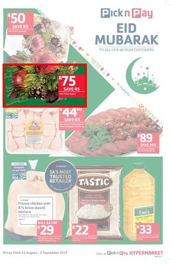 Pick n Pay Western Cape : Eid Mubarak (22 Aug - 03 Sep 2017), page 1