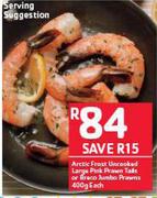 Arctic Frost Uncooked Large King Prowns Or Jumbo Prawns-400g Each