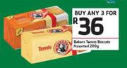 Bakers Tennis Biscuits Assorted-3X200gm