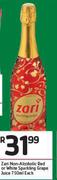 Zari Non-Alcoholic Red Or White Sparkling Grape Juice-750ml Each