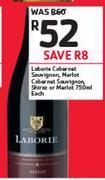 Laborie Cabernet Sauvignon Merlot Cabernet Sauvignon, Shiraz Or Merlot--750ml Each