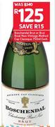 Boschendal Brut Or Brut Rose Non Vintage Method Cap Classique-750ml Each