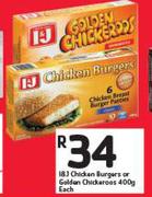 I&J Chicken Burgers Or Golden Chikeroos-400g Each
