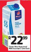 Clover Ultra Pasturised Milk Assorted-2Ltr Each