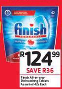 Finish All In One Dishwashing Tablets Assorted-42s Each