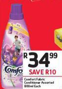 Comfort Fabric Coonditioner Assorted-800ml Each