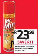 Mr.Min Multi Surface Or Wood Polish Assorted-300ml