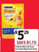 Friskies Wet Cat Food Assorted Pouch-85g Each