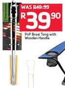 PnP Braai Tong With Wooden Handle