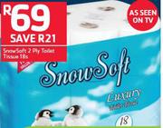 Snowsoft 2 Ply Toilet Tissue-18's Pack
