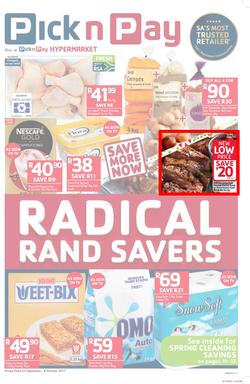 Pick n Pay Western Cape : Radical Rand Savers (25 Sep - 08 Oct 2017), page 1