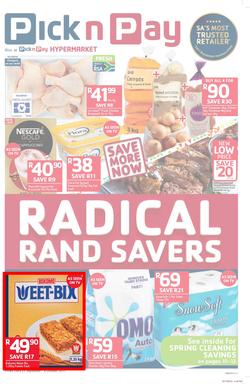 Pick n Pay Western Cape : Radical Rand Savers (25 Sep - 08 Oct 2017), page 1