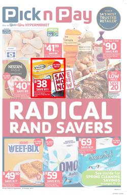 Pick n Pay Western Cape : Radical Rand Savers (25 Sep - 08 Oct 2017), page 1