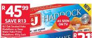 I&J Oak Smoked Hake Medallions Or Deep Water Hake Prime Medallios-450gm
