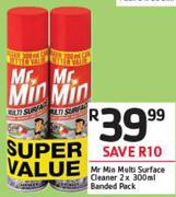 Mr Min Multi Surface Cleaner Banded Pack-2x300ml