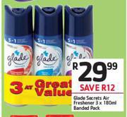 Glade Secrets Air Freshener Banded Pack-3x180ml