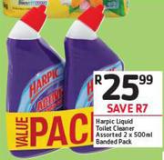Harpic Liquid Toilet Cleaner Banded Pack-2x500ml