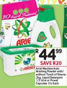 Ariel Machine Auto Washing Powder With/Without Touch Of Downy 2kg, Liquid Detergent 1.5Ltr-Each