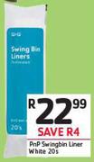 PnP Swing Bin Liner White-20's