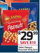Safari Peanuts Assorted-450g Each