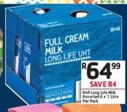 PnP Long Life Milk Assorted-6 x 1ltr Per Pack