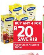 Purity Juice-4x200ml